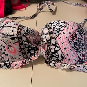 Victoria Secret swim top 34D beautiful pink/black swim wear